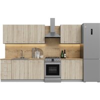 Готовая кухня Кортекс-мебель Корнелия Лира 2.4 (дуб сонома/дуб бунратти)