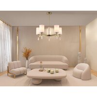 Подвесная люстра Ambrella light LH56261/5 BS/FR (латунь/белый матовый)
