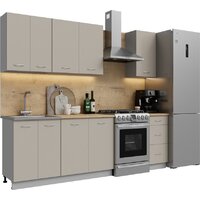 Готовая кухня Кортекс-мебель Корнелия Лира 1.8 (капучино/дуб бунратти)