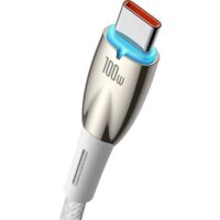 Кабель Baseus Glimmer Series Fast Charging Data Cable USB Type-A - Type-C 100W CADH000402 (1 м, белый)