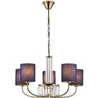 Подвесная люстра Ambrella light LH71273/8 BS/DB (латунь/темно-синий)