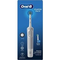Электрическая зубная щетка Oral-B Vitality D100 Starterkit + 2 насадки (серый)