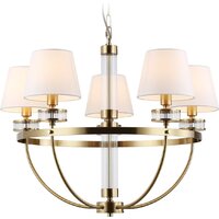 Подвесная люстра Ambrella light LH71251/5 BS/WH (латунь/белый)