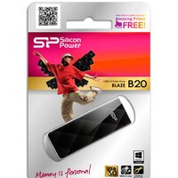 USB Flash Silicon-Power Blaze B20 Black 128GB (SP128GBUF3B20V1K)