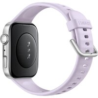 Умные часы Huawei Watch FIT 4 (серебристый, с сиреневым силиконовым ремешком, международная версия)
