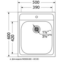 Кухонная мойка Ukinox Иннова IND500.600-6C 0C