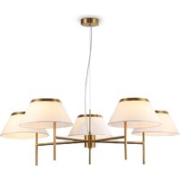 Подвесная люстра Ambrella LH72473/5 BS/WH (латунь/белый)