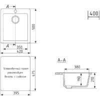 Кухонная мойка Mixline ML-GM14 551910 (ультра-черный)