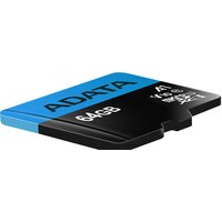 Карта памяти ADATA Premier AUSDX64GUICL10A1-RA1 microSDXC 64GB (с адаптером)