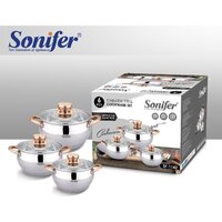 Набор кастрюль Sonifer SF-1142 (3шт, с крышками)