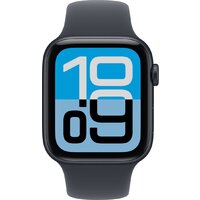 Умные часы Apple Watch SE 3 44 мм (алюминиевый корпус, полуночный/полуночный, спортивный силиконовый ремешок S/M)