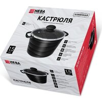 Кастрюля Нева металл посуда (НМП) Каменная Черный гранит 186615
