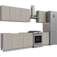 Готовая кухня Кортекс-мебель Корнелия Лира 2.2 без столешницы (капучино)