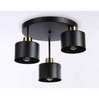 Люстра средней высоты Ambrella light Traditional TR8121/3 BK/BS (черный/латунь)