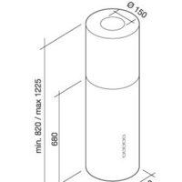 Кухонная вытяжка Falmec Polar/White Design Island 35 800 м3/ч (белый)