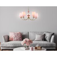 Подвесная люстра Ambrella light LH75024/5 GD/PI (золото/розовый)