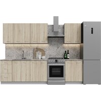 Готовая кухня Кортекс-мебель Корнелия Лира 2.2 (дуб сонома/марсель)