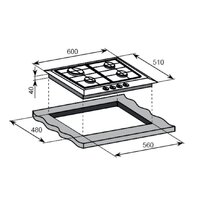 Варочная панель Weissgauff HGG 640 BG Nano Glass