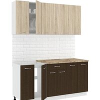 Готовая кухня Кортекс-мебель Корнелия Лира-лайт 1.7м (дуб сонома/венге/мадрид)