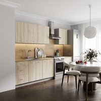 Готовая кухня Кортекс-мебель Корнелия Лира 2.3 (дуб сонома/дуб бунратти)