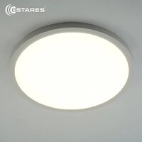 Припотолочная люстра Estares Round 38W R-400x25-WHITE/WHITE-220-IP44 4000K