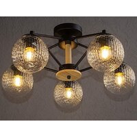 Люстра средней высоты Aitin Pro НПБ 02-5х60-105 C890/5A (черный/коричневый)