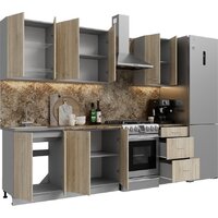 Готовая кухня Кортекс-мебель Корнелия Лира 1.9 (дуб сонома/мадрид)