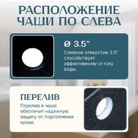 Кухонная мойка Saniteco Fortis (черный)