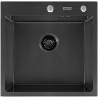 Кухонная мойка ARFEKA ECO AR мойка 500*500, коландер F, дозатор BLACK