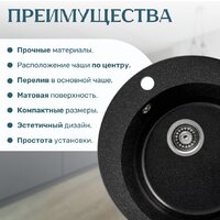 Кухонная мойка Saniteco Linea (черный)