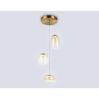 Подвесная люстра Ambrella light LH11105/3 BS/TI (латунь/янтарь)