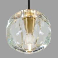 Подвесная люстра Belfast Pansy 6214-1 BR CL (латунь/стекло/прозрачный)