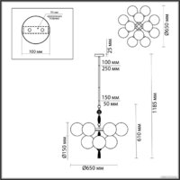 Подвесная люстра Odeon Light Palle 5405/12