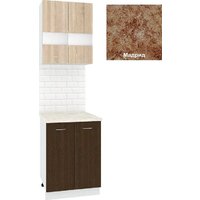 Готовая кухня Кортекс-мебель Корнелия Экстра 60рс2д (дуб сонома/венге/мадрид)