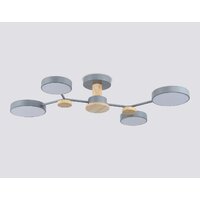 Припотолочная люстра Ambrella light FL4859/4 GR/WD (серый/дерево)