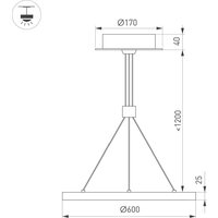 Подвесная люстра Arlight SP-Congo-Can-1-R600-36W Day4000 046243