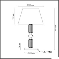 Настольная лампа Odeon Light 4861/1TA Candy