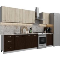 Готовая кухня Кортекс-мебель Корнелия Лира 2.5 (дуб сонома/венге/марсель)