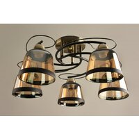 Люстра средней высоты Mirastyle BL-7605/5 AB+BK