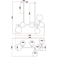 Подвесная люстра Moderli Molecule V10842-7P
