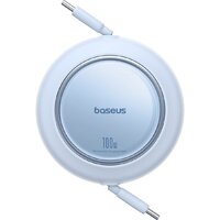 Кабель Baseus Free2Pull Mini Retractable Charging Cable 100W USB Type-C - USB Type-C (1.5 м, белый)