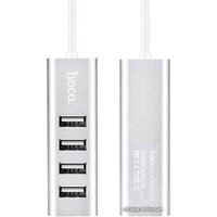 USB-хаб Hoco HB1 (серебристый)
