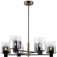 Подвесная люстра Ambrella light LH57041/6 BK/DBS/SM (черный/темная латунь/дымчатый)