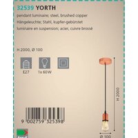 Подвесная люстра Eglo Yorth 32539