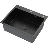 Кухонная мойка ARFEKA Eco AR 600*500 POP-UP BLACK PVD NANO DECOR