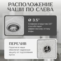 Кухонная мойка Saniteco Fortis (серый)
