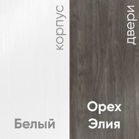 Шкаф-купе Кортекс-мебель Сенатор ШК30 классика угловой (белый/орех элия)