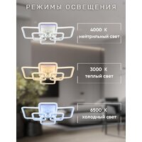 Припотолочная люстра Aitin Pro L26601/6 (белый RGB)
