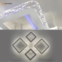 Припотолочная люстра Estares Oval Ice RGB 75W 5S-APP-725x500x93-White/Clear-220-IP20