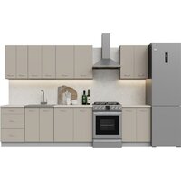 Готовая кухня Кортекс-мебель Корнелия Лира 2.5 (капучино/королевский опал)